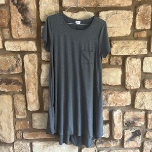 Lularoe gray Carly swing dress size m